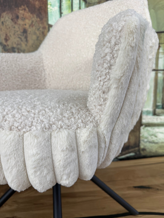 Esszimmerstuhl Stuhl Stühle +Teddy-Cord +Metallgestell +Dreh-Rück-Funktion +vers. Farben +Neu auf Lager