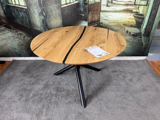 Esstisch +Rund 120cm +Epoxidharz +Spidergestell +Metallgestell