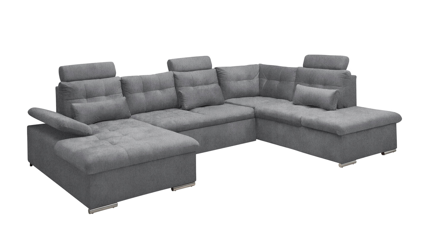 Wohnlandschaft Sofa Couch + Bettfunktion + Stauraum