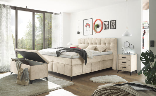 Boxspringbett Bett +7 Zonen Wende Matratzen + Topper