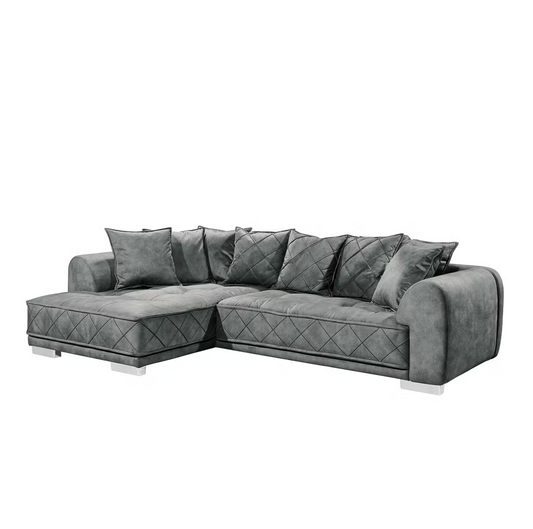 Sofa Couch Wohnlandschaft +Kissen +links und rechts aufbaubar