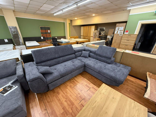 Sofa Couch Wohnlandschaft +Kopfstützenverstellung +Stauraum +Bettfunktion