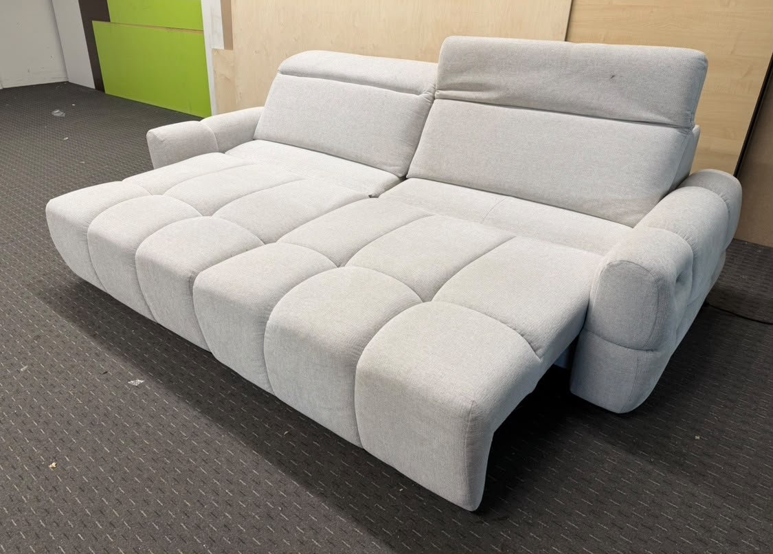 Sofa Couch + Elektrische Tiefe verstellbar + Kopfteile verstellbar