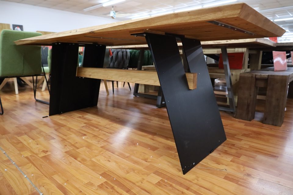 Esstisch Tisch + Schweizer Kante + Massivholz Eiche 240x100cm