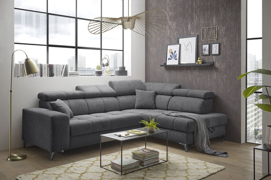 Sofa Couch + Elektrische Sitztiefe + Stauraum + Kopfteile verstellbar