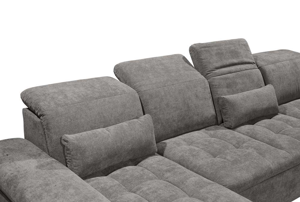 Wohnlandschaft Sofa Couch +Bettfunktion +Stauraum +Kopfteilverstellung