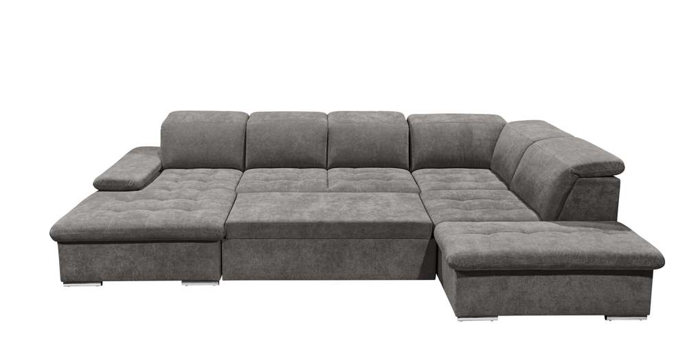 Wohnlandschaft Sofa Couch +Bettfunktion +Stauraum +Kopfteilverstellung +versch. Farben