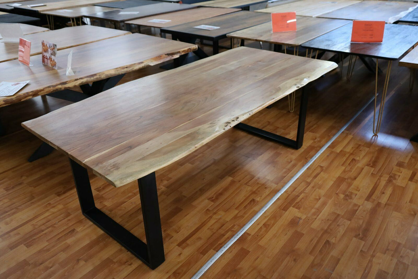 Esstisch + MASSIVHOLZ Akazie BK + 2,8cm VOLL + 220cm