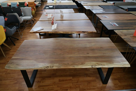 Esstisch + MASSIVHOLZ Akazie BK + 2,8cm VOLL + 220cm