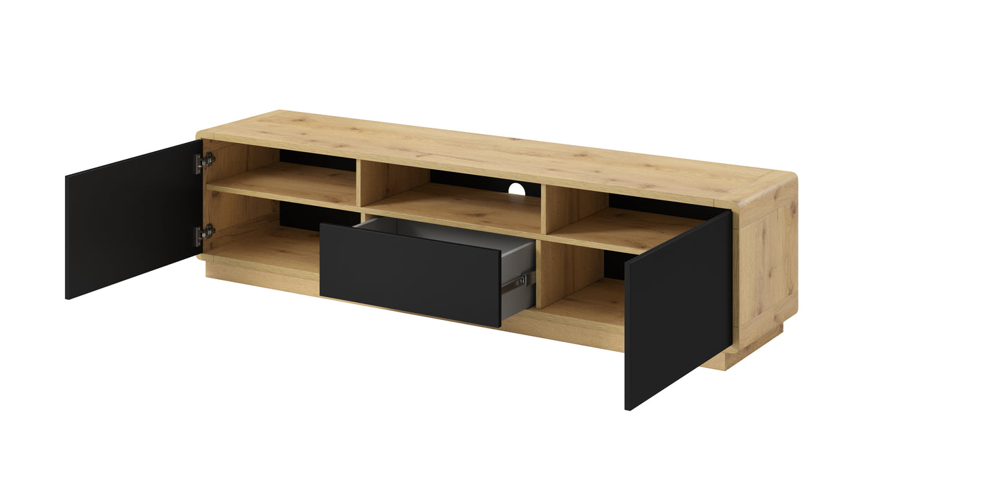 Tv-Unterschrank Kommode Vitrine + Holz Optik + Soft Close