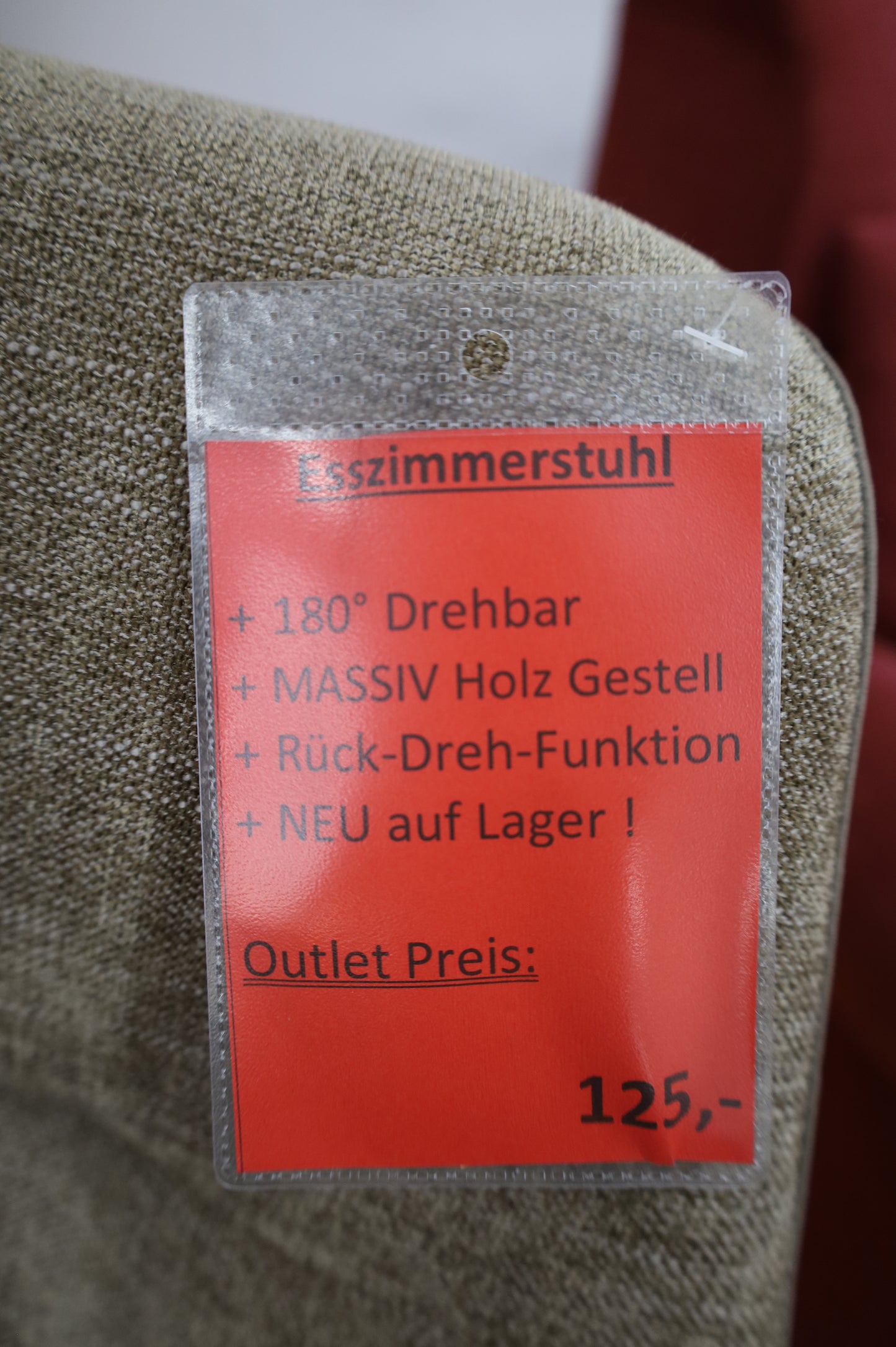 Armlehnenstuhl Stuhl +Drehbar +Massivholz +Rück-Dreh-Funktion