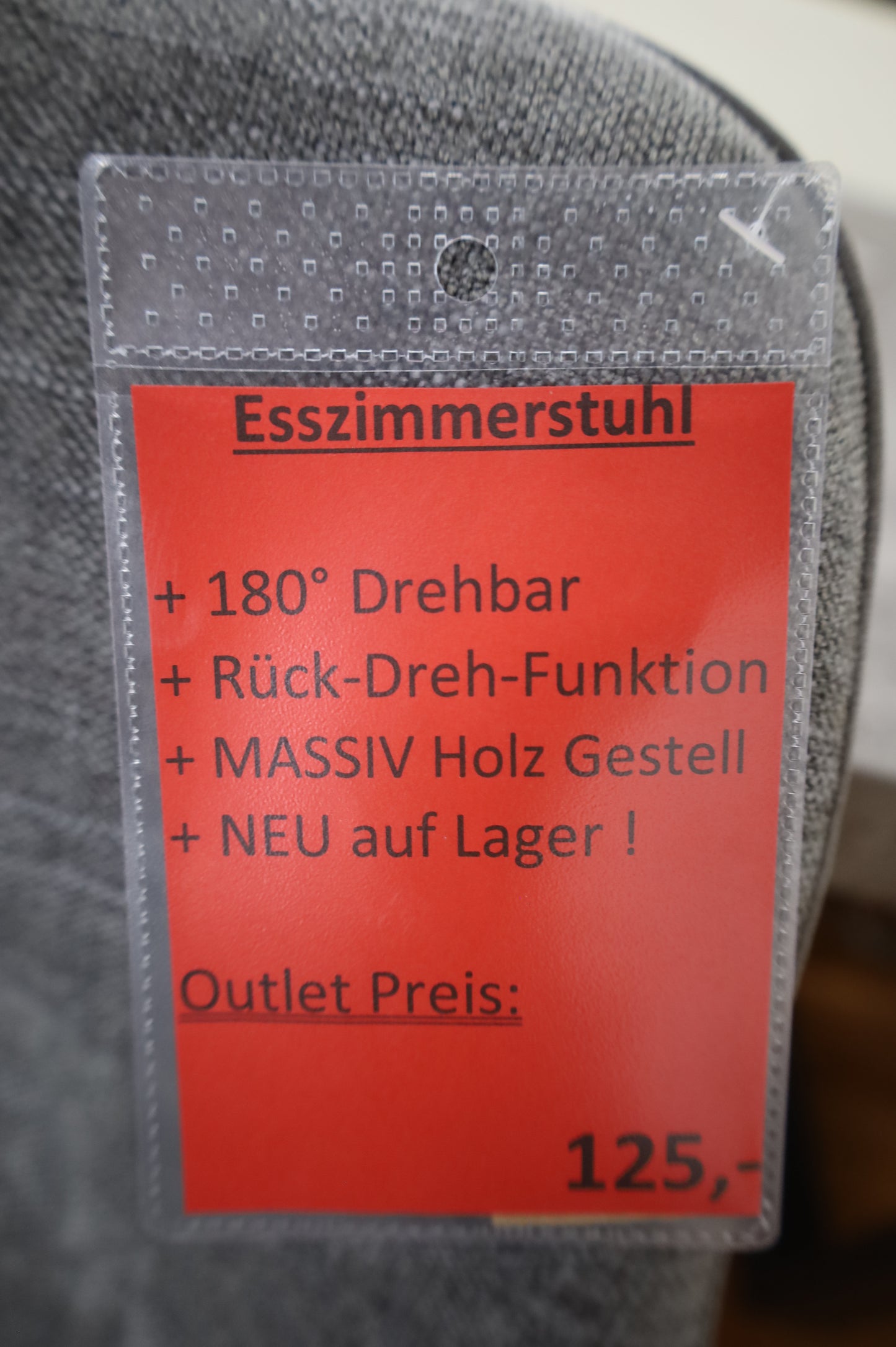 Armlehnenstuhl Stuhl +Drehbar +Massivholz +Rück-Dreh-Funktion