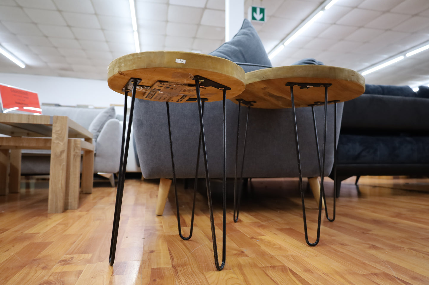 Couchtisch Tisch Beistelltisch + Massivholz Wurzelholz+ 2er Set