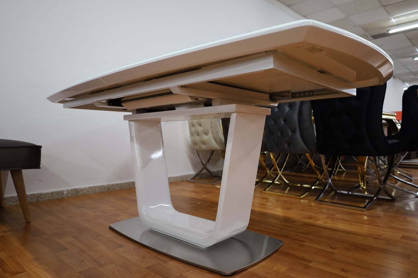 Esstisch Tisch + Ausziehbar bis 230cm + Glasauflage