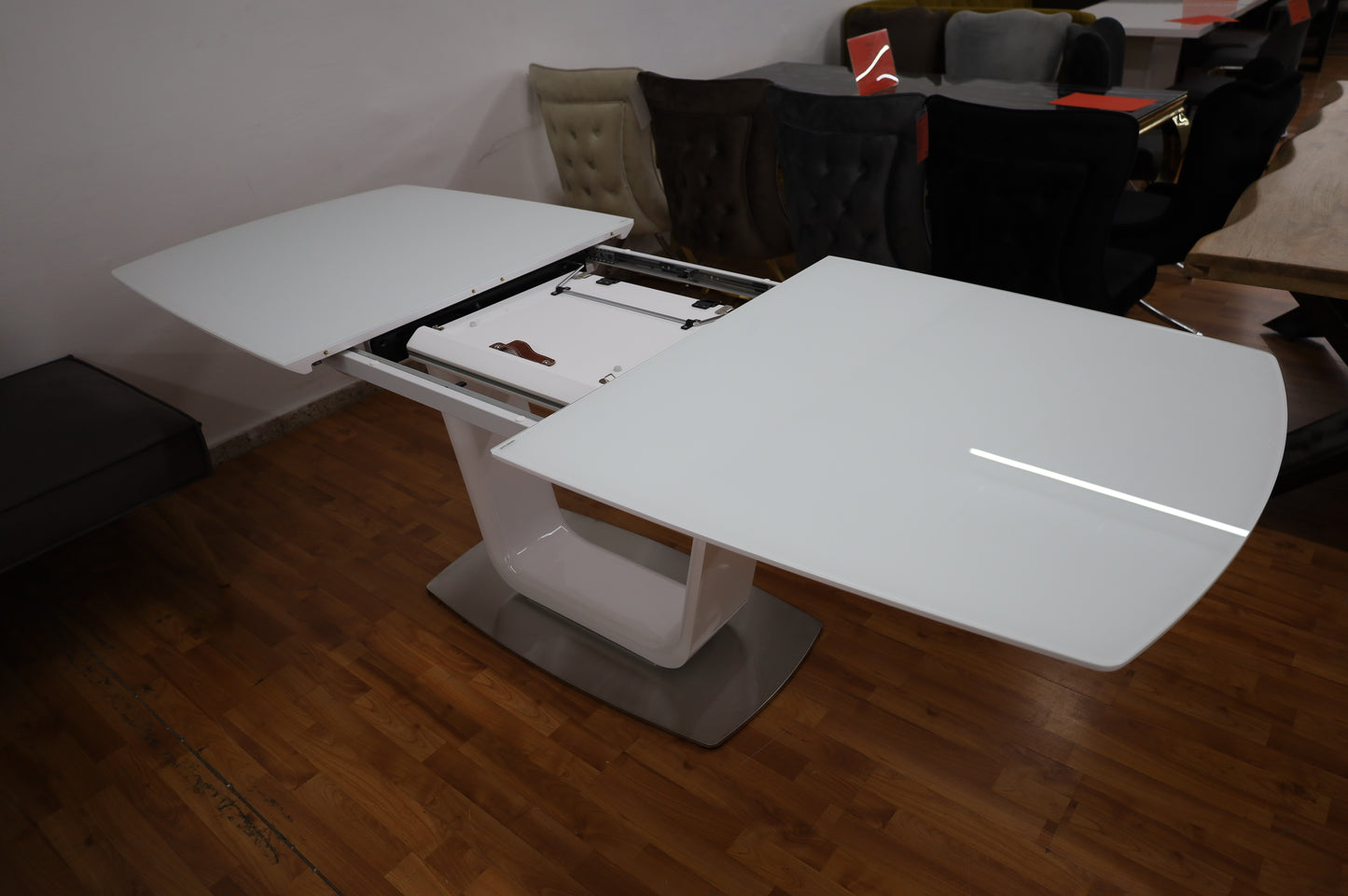 Esstisch Tisch + Ausziehbar bis 230cm + Glasauflage