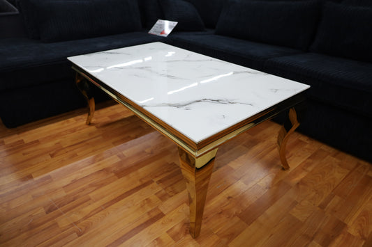 Couchtisch + Gestell in Gold & Chrom erhältlich