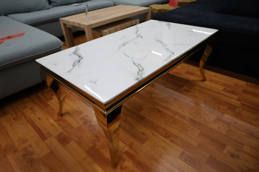 Couchtisch + Gestell in Gold & Chrom erhältlich