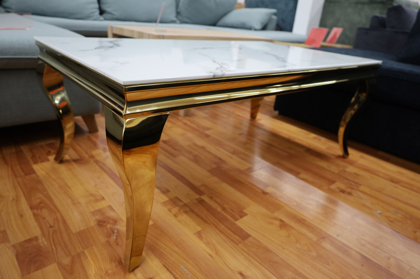 Couchtisch + Gestell in Gold & Chrom erhältlich