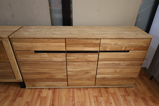 Kommode Vitrine + Front Massivholz + Soft Close