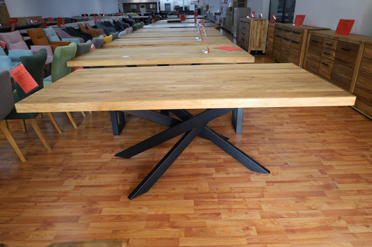 Esstisch Tisch + Massivholz Eiche +Spider Gestell