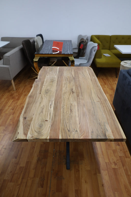 Esstisch Tisch + Massivholz Akazie + VOLL HOLZ 4cm
