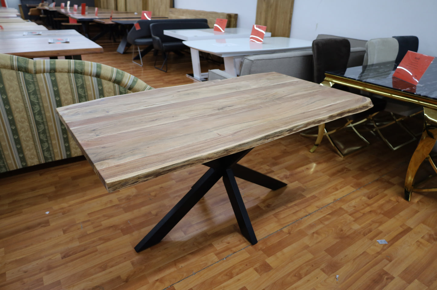 Esstisch Tisch + Massivholz Akazie + VOLL HOLZ 4cm