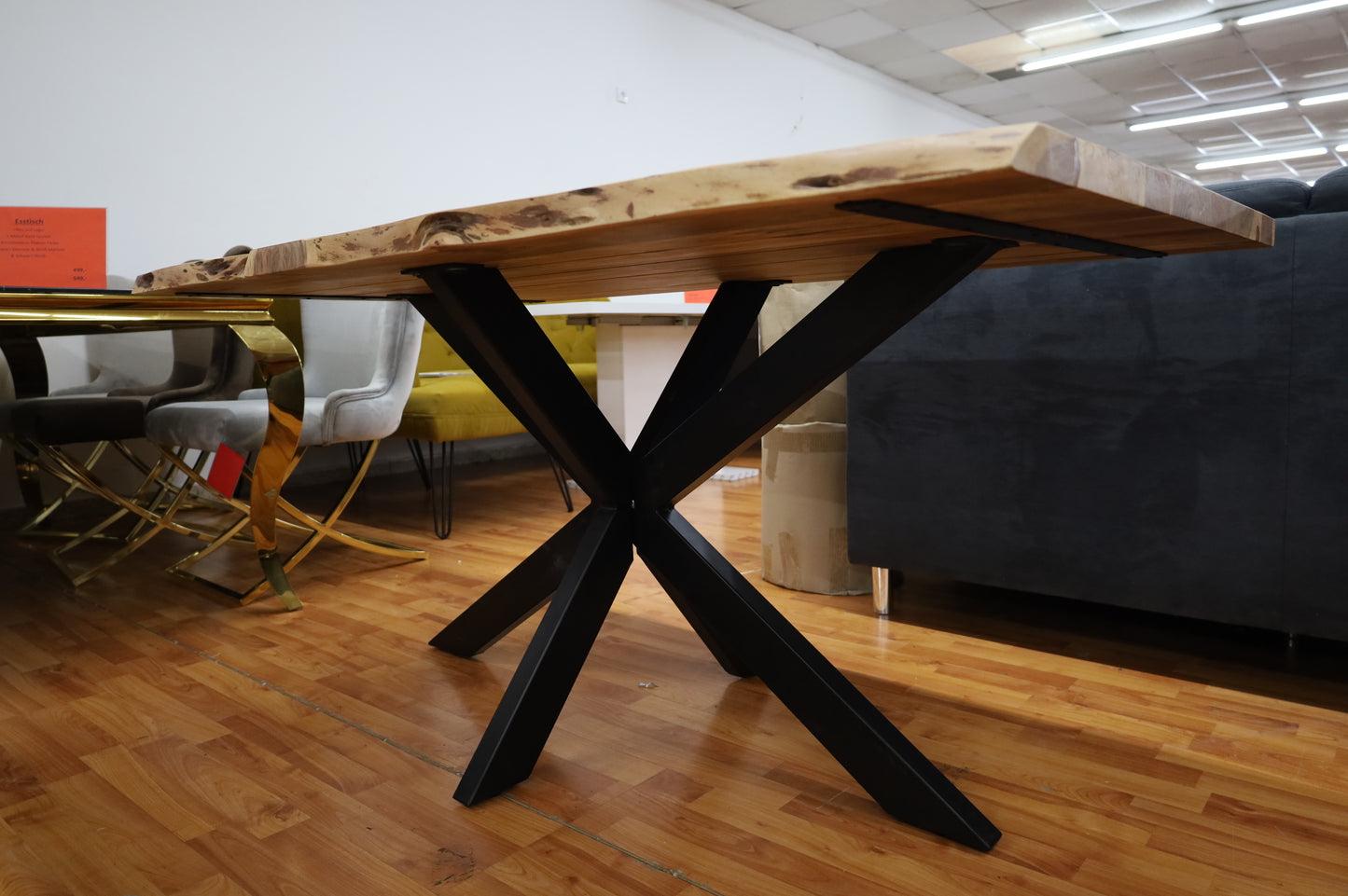 Esstisch Tisch + Massivholz Akazie + VOLL HOLZ 4cm
