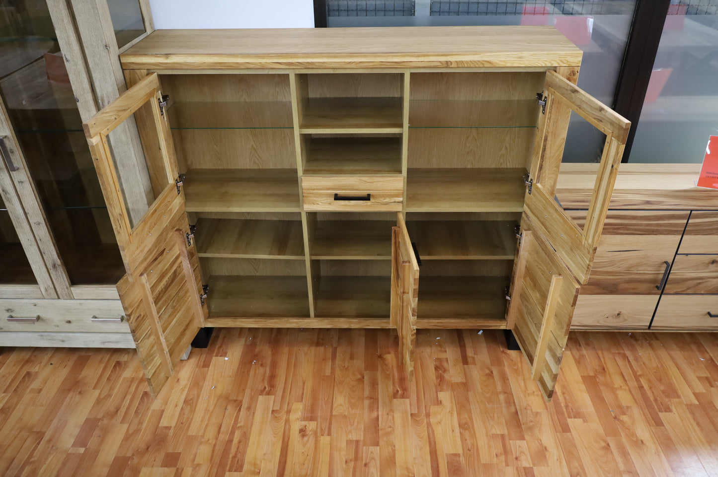 Higboard + Soft Close + Front Massivholz Eiche