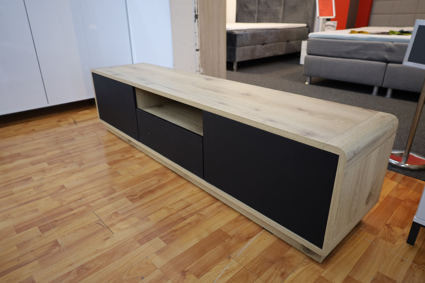 Tv-Unterschrank Kommode Vitrine + Holz Optik + Soft Close