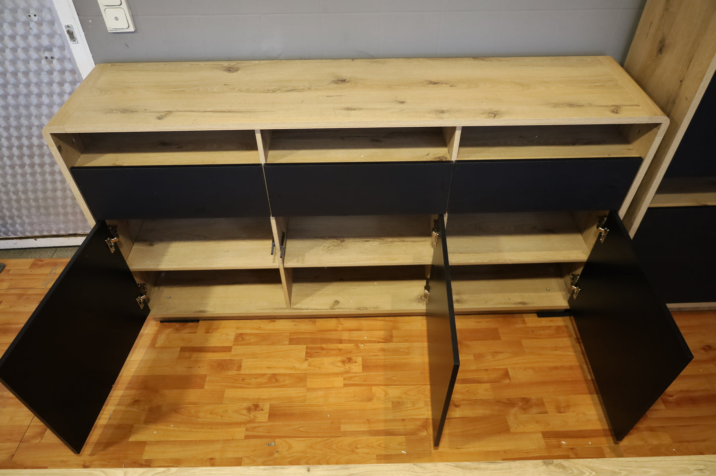 Sideboard Kommode Vitrine + Einlegebodenkanten + Soft Close