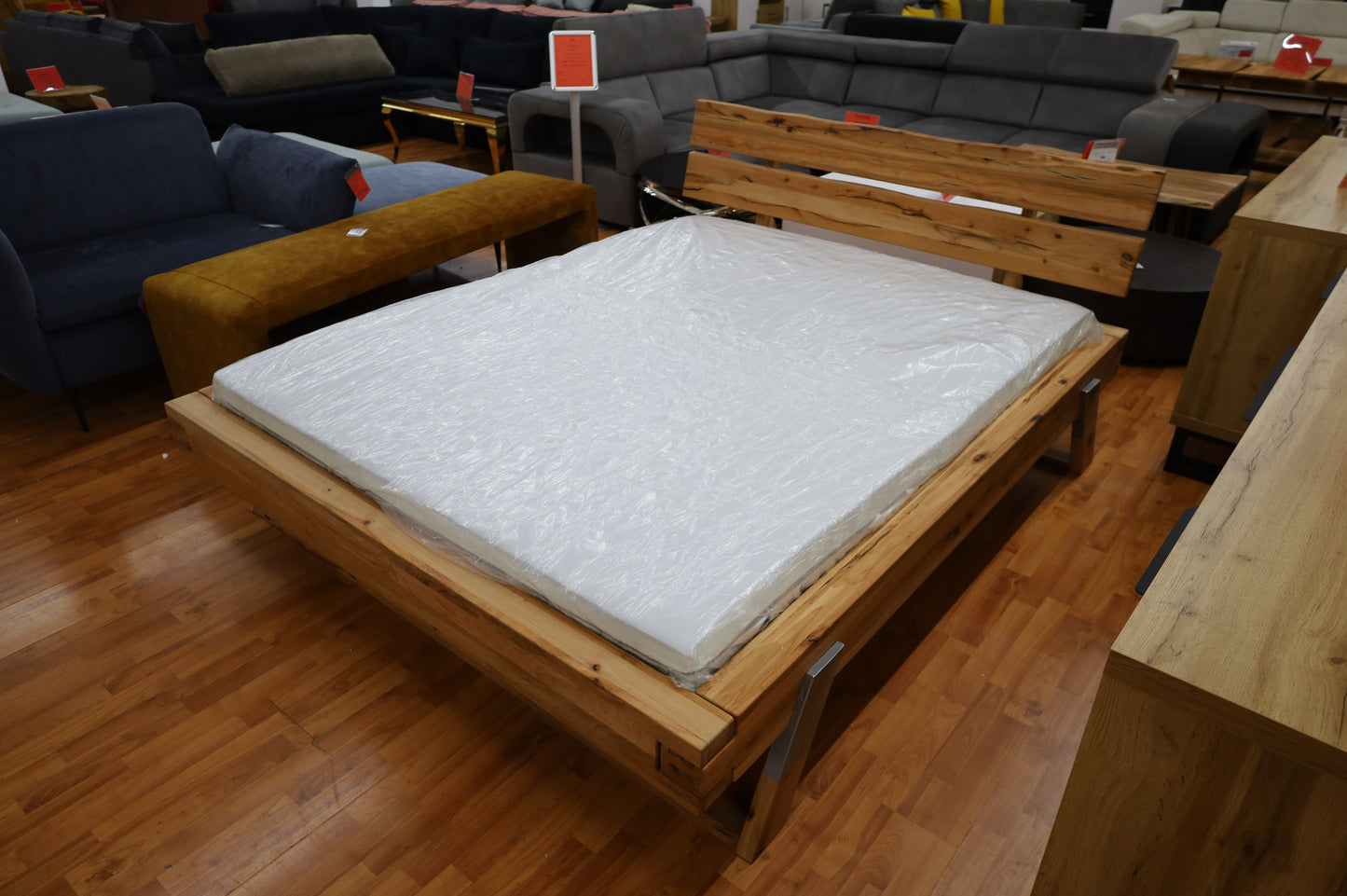 Rahmenbett Bett Boxspringbett 140x200cm + Wildbuche