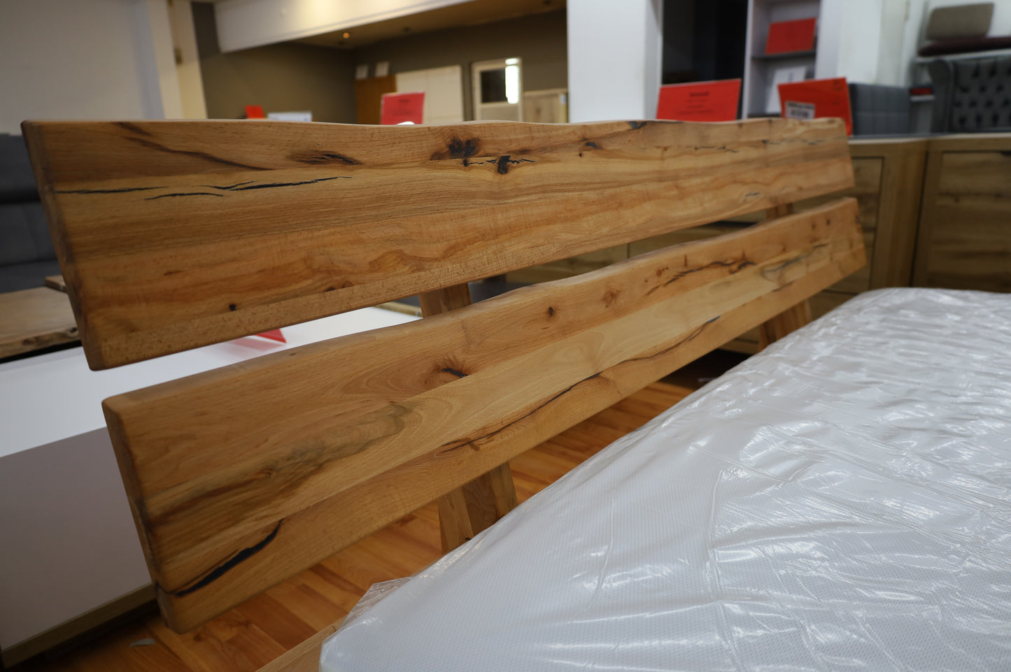 Rahmenbett Bett Boxspringbett + Massivholz Wildbuche