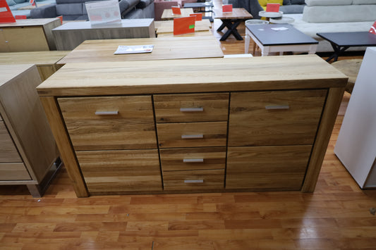 Kommode Vitrine + Front Massivholz Eiche