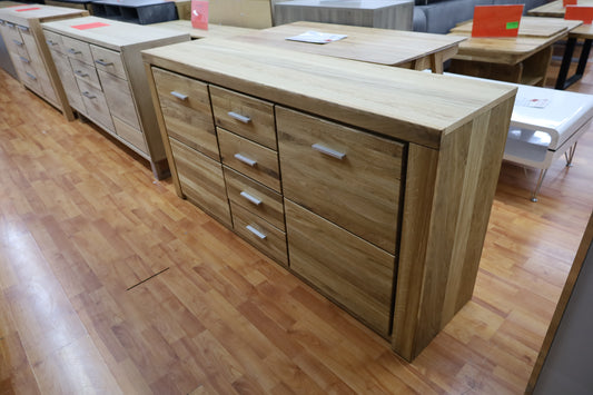 Kommode Vitrine + Front Massivholz Eiche