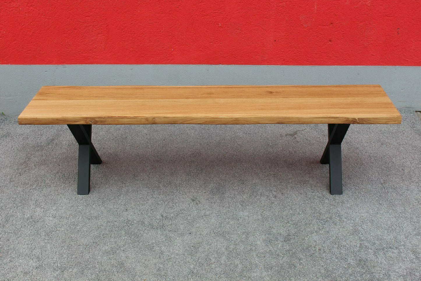 Bank Bänke Sitzbank + Massivholz + Baumkante oder Geradekante