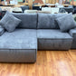 Sofa Couch Wohnlandschaft +Cord-Stoff +Seiten wechselbar +Bettfunktion +Stauraum