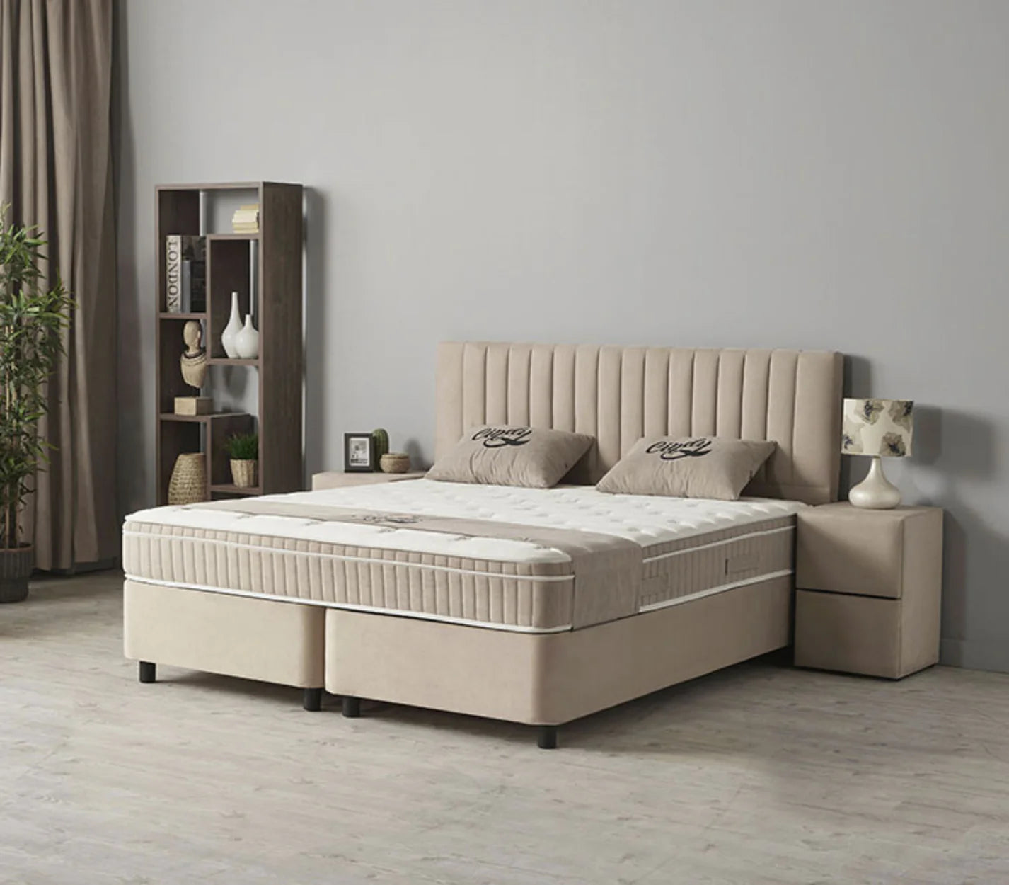 Boxspringbett +180x200cm +Inklusive Matratze +Auf Lager