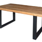 Couchtisch + Massivholz + Metall Gestell + Baumkante