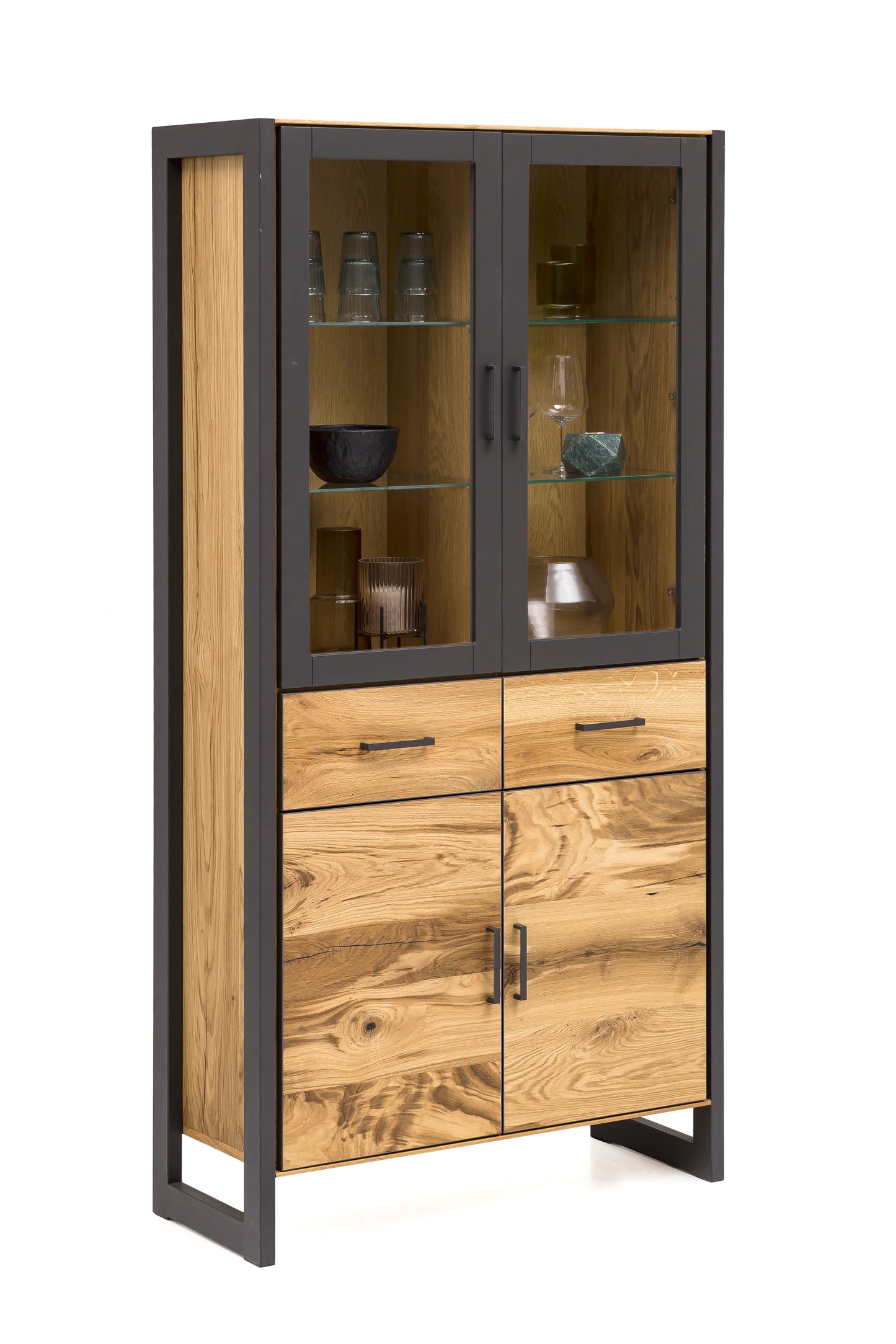 Kommode Vitrine Highboard -> Soft-Close  Balkeneiche furniert