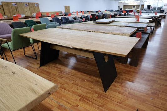 Esstisch Tisch + Schweizer Kante + Massivholz Eiche 220x100cm