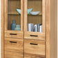 Vitrine Doppelglas Highboard -> Soft-close -> Front Massivholz