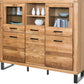 Vitrine Doppelglas Highboard -> Soft-close -> Front Massivholz