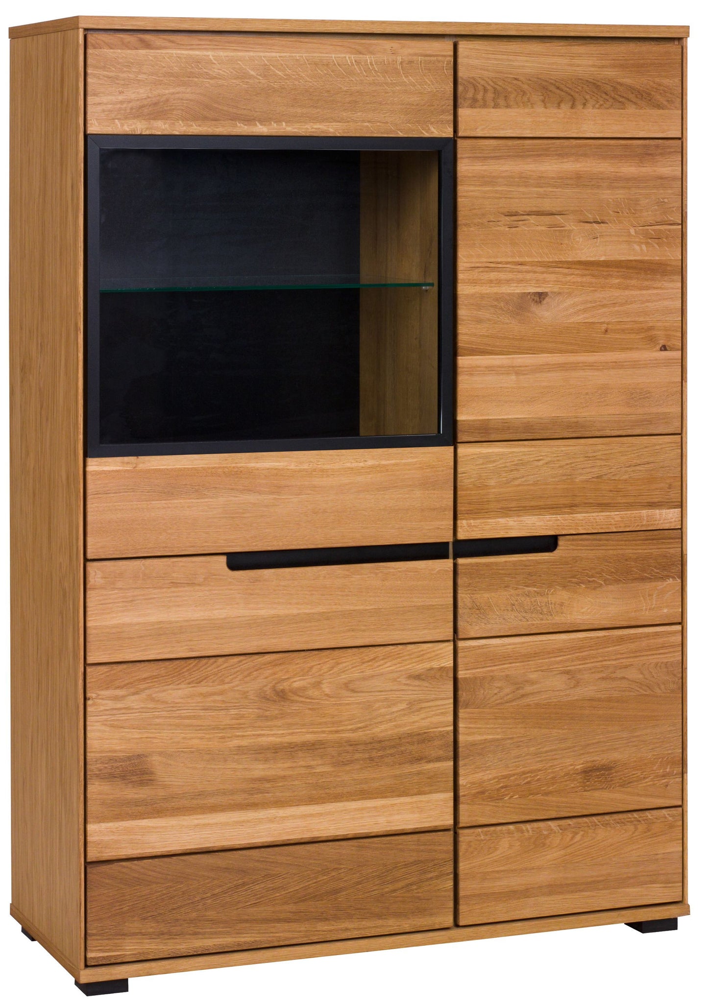 Vitrine Schrank Highboard -> Soft-close -> Front Massivholz