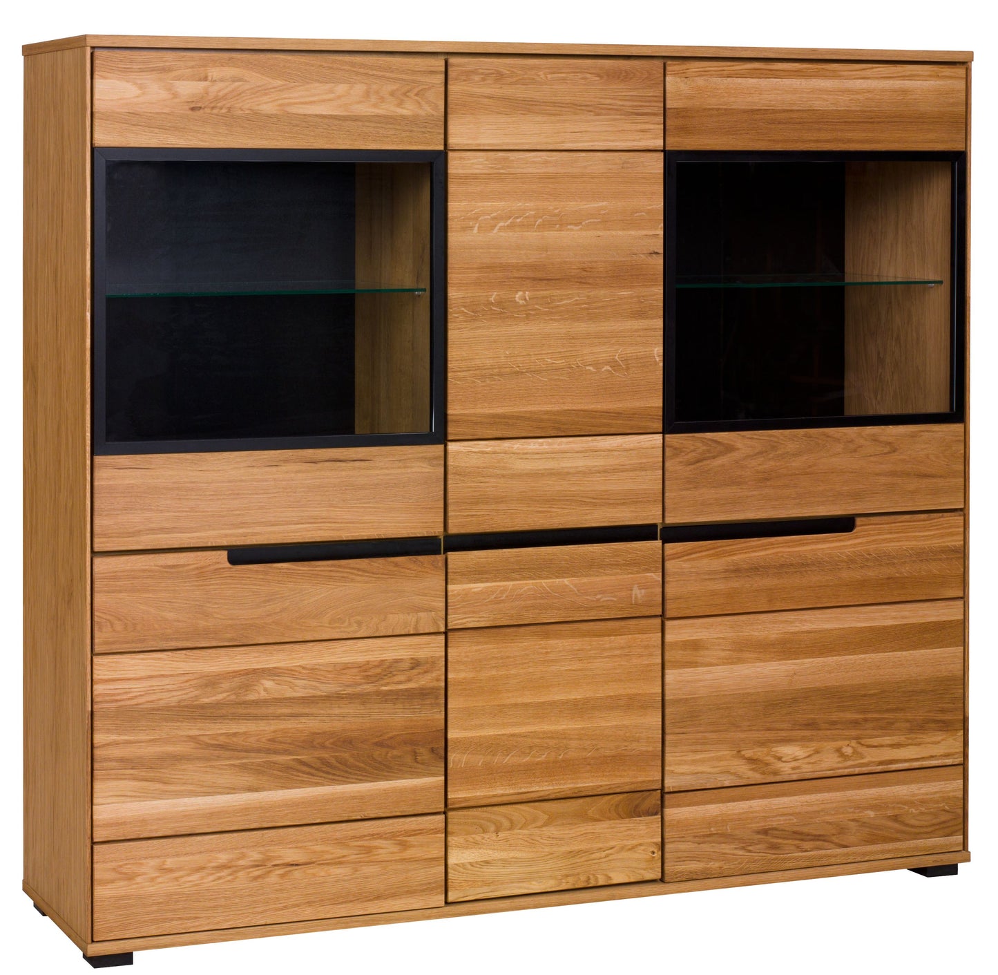 Vitrine Schrank Highboard -> Soft-close -> Front Massivholz