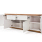 Kommode +Soft-Close +Massivholz Asteiche +Schubladen +Weiß Matt