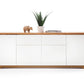 Kommode +Soft-Close +Massivholz Asteiche +Schubladen +Weiß Matt