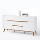 Kommode Sideboard + Absetzung Eiche + Weiß Matt lackiert + NEU