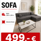 Sofa Couch Wohnlandschaft + Kissen