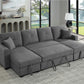 Wohnlandschaft Sofa Couch + Bettfunktion + Stauraum