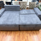 Sofa Couch Wohnlandschaft +Cord-Stoff +Seiten wechselbar +Bettfunktion +Stauraum